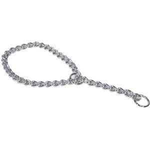 Collare per cani t.b.t. in metallo color argento.