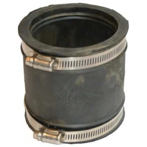 Raccordo per tubi HT Marley DN 42-50 in EPDM con raccordo a tensione in acciaio inox per tubi di scarico.