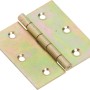 Cerniera squadrata zincata gialla, 60x60 mm, per giunzioni mobili.