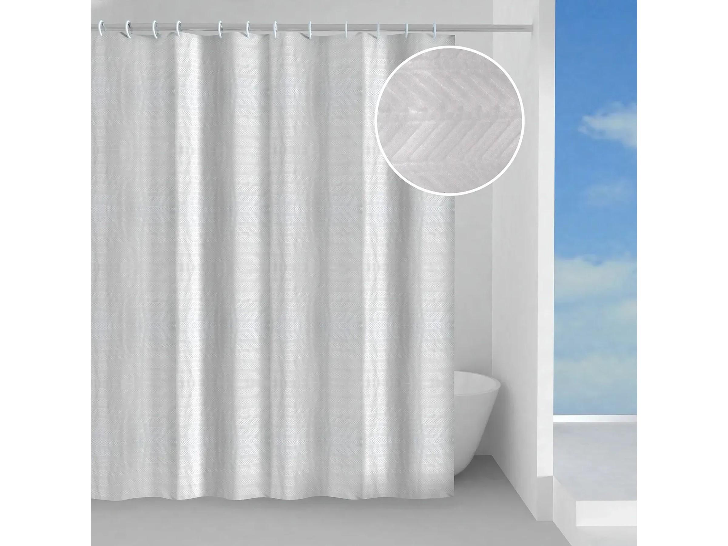 Stancil tenda doccia in tessuto 120×200 cm grigio