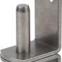 Cerniera a vite D2 in acciaio inox, 35x100x13mm, per fissare porte, cancelli e persiane.