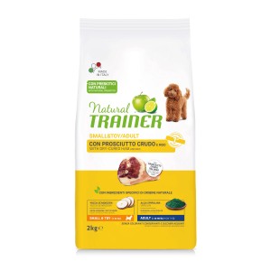 Natural Trainer cibo secco per cani di piccola taglia, prosciutto e riso, 2kg.