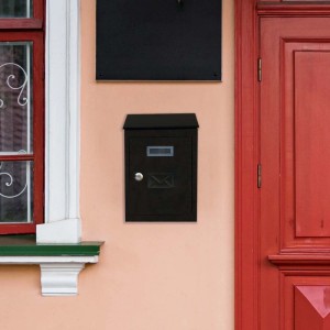 Cassetta postale acciaio verniciato 300x200x60 mm nero