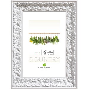 Cornice bianca decorata per foto e immagini.