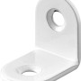 Staffa angolare per sedia Hettich, 20x20x15 mm, acciaio verniciato a polvere bianco, confezione da 10.