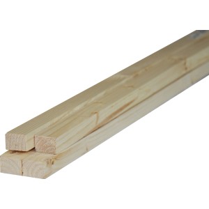 Listelli in legno piallato, colore legno chiaro, per interni e progetti fai-da-te.