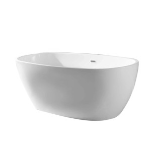 Vasca da bagno freestanding bianca, forma ovale. Vasche moderne per il tuo bagno.