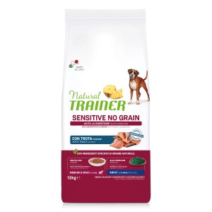 Natural Trainer Sensitive cibo secco per cani, senza cereali con trota e patate, 12kg.