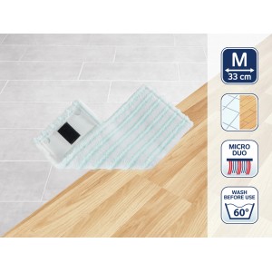 Panno di ricambio Leifheit Clean Twist M Ergo micro duo per dispositivi di pulizia, larghezza 33 cm.