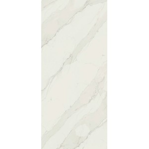 Piastrella vinilica chiara effetto marmo per pavimenti.