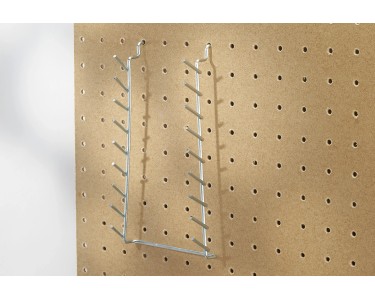 Set 20 Ganci Per Pannello Forato - Ganci In Acciaio Per Organizzare Attrezzi In Garage (15cm) - Foto 4