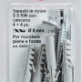 Fischer Tasselli in nylon S 8 RW con gancio, 4 pezzi, per fissaggio sicuro in muratura.