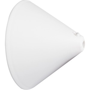 Lampada da portale t.b.t. bianca con design a cono.