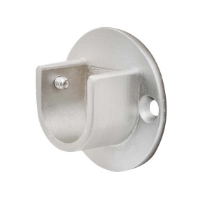 Supporto argentato per bastone per tenda, parte di un Scorritenda in Kit.