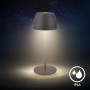 Lampada da tavolo a LED a batteria Brilo Serina Mini antracite, alta 20 cm, luce bianca calda.