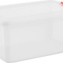 Contenitore trasparente K-Latch L con coperchio e chiusure arancioni.