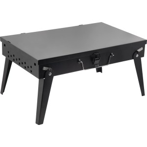 Barbecue a carbonella pieghevole da campeggio nero