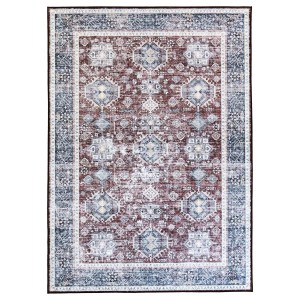 Tappeto Kashi washable g 160x230 cm rosso-blu