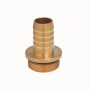 Raccordo in ottone per tubo da 19 mm con filettatura maschio da 26,4 mm per pompe e sistemi idrici domestici.