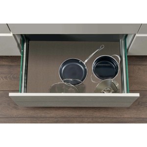 Tappetino Antiscivolo al metro 50 cm x 20 m Tortora PVC Effetto Tessile