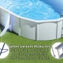 Piscina ovale Gre Pool Bora Bora, 500x300x120 cm, bianca, con scaletta. Piscina con pareti in acciaio per il giardino.