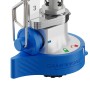 Fornello a gas Campingaz Twister Connect, fornello da campeggio compatto con base blu e bruciatore argento.