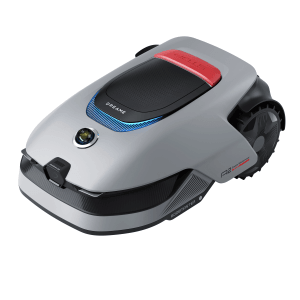 Dreame robot tagliaerba A2, per prati fino a 3.000 m², scocca grigia.