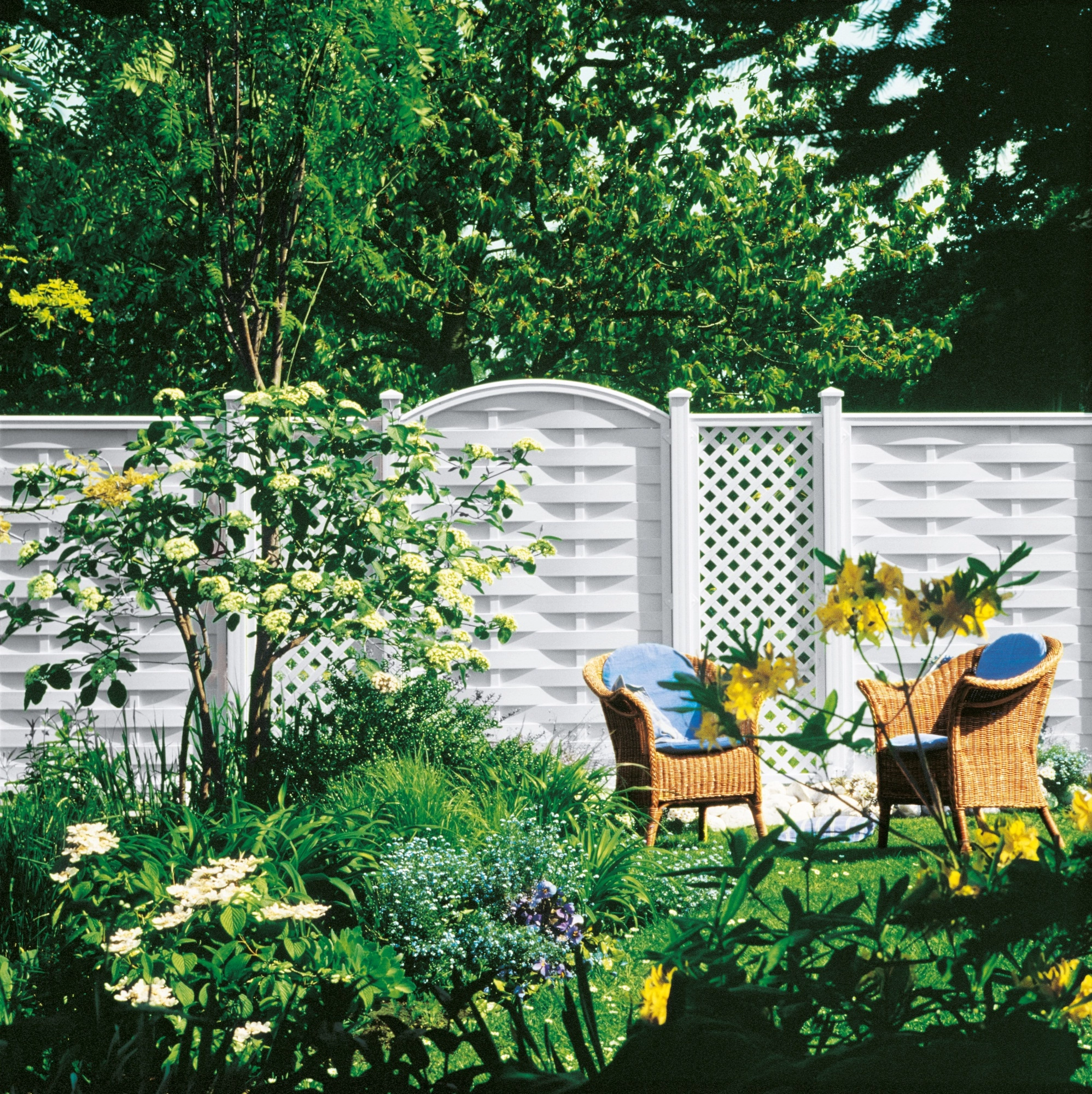 Frangivista giardino Longlife dritto griglia 90x180 cm bianco
