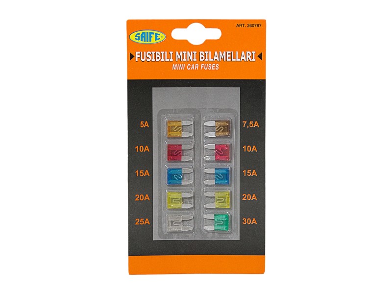 10 Fusibili In Porcellana Assortiti - Tradizionali, Per Impianti Elettrici Domestici