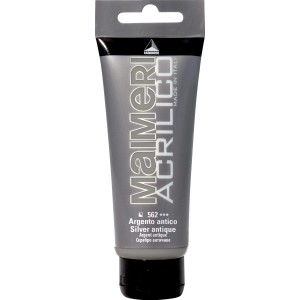 Tubo di Maimeri Acrilico, colore Argento Antico. Pittura acrilica per artisti e hobbisti.