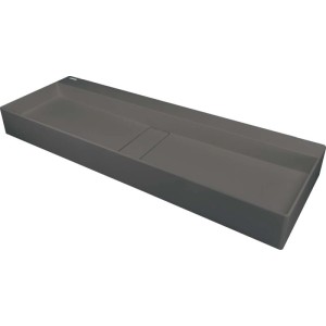 Lavabo appoggio rett Placetas Idrostile copripiletta 400x120 mmantracite met