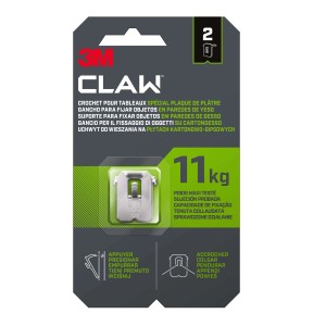 Gancio per quadri 3M Claw per cartongesso, portata fino a 11 kg, 2 pezzi. Ideale per appendere quadri.