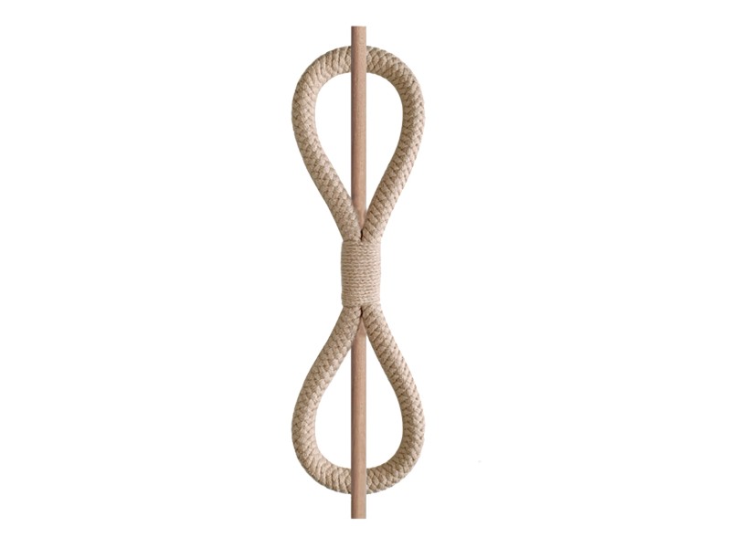 Ferma tende infinito in cotone champagne 20 cm