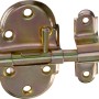 Catenaccio a leva zincato giallo, 75x40mm, per fissare ante di mobili e cancelli.