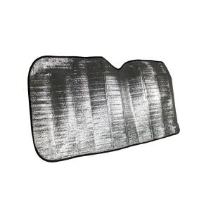 Parasole auto argentato per parabrezza, accessorio interno auto.