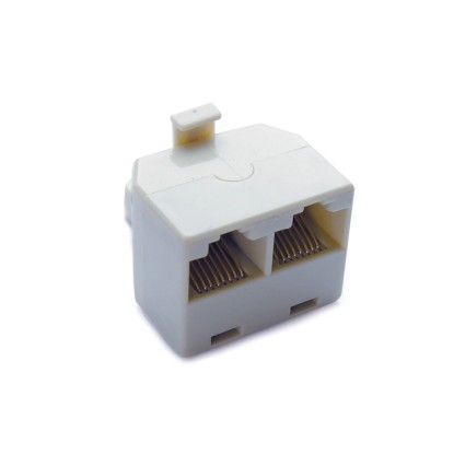 Adattatore rete RJ45 1 maschio / 2 femmine