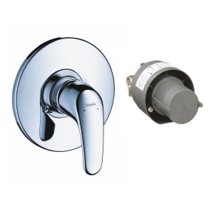 Miscelatore doccia ad incasso Hansgrohe Avista cromato, con corpo ad incasso per la doccia.