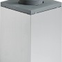 Gamba per mobile Hettich, squadrata, 100-115 mm, acciaio effetto alluminio, regolabile in altezza.