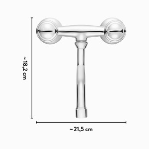 Miscelatore cucina bicomando cromato baliv KI-5100 con dimensioni.