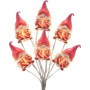 Catena luminosa Gnomi 20 LED luce bianco caldo 1,90 m