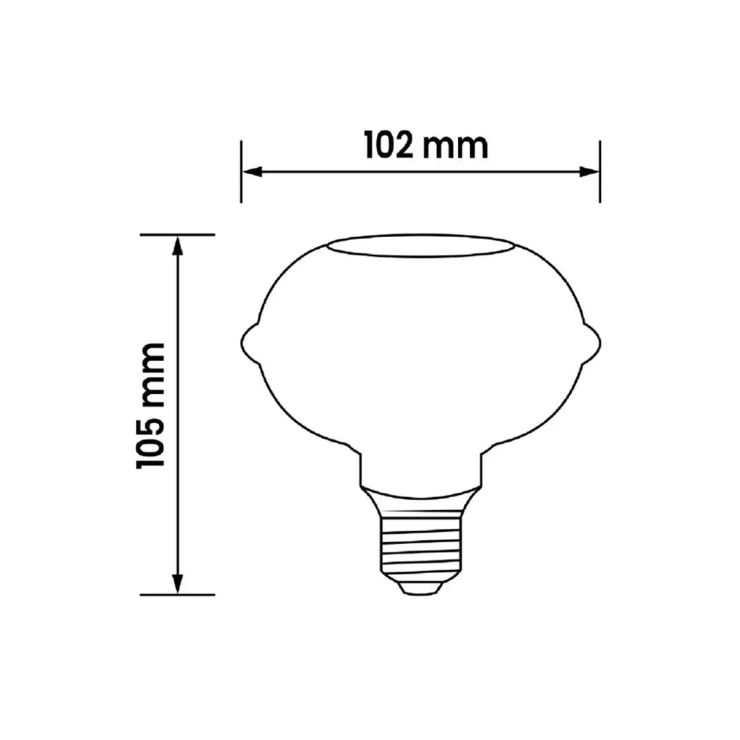 Lampada LED decorativa E8 eclipse Prismalux 265 lm ambrata_6