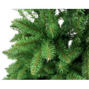 Dettaglio dell'albero di Natale artificiale verde Inderoy, alto 150 cm, con aghi in PVC.