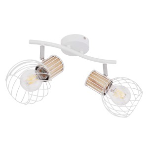 Faretto da soffitto bianco con due luci in design a filo. Moderno e luminoso per ogni stanza.