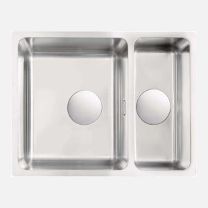 Lavello 1,5 vasche sottopiano Idrostile Cifuentes 440x200 mm spazzolato