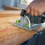Sega circolare a batteria LUX-TOOLS A-KS-20/150 taglia legno con guida laser. Sega circolare senza batteria.