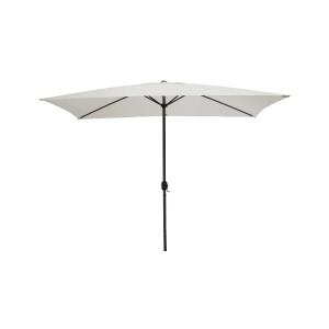 Ombrellone da balcone rettangolare color crema t.b.t. con struttura nera.