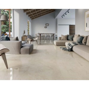 Piastrella in gres porcellanato Bergamo Marfil smaltato lucido 60x120 cm 1,44 m²