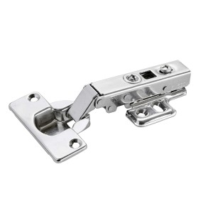 Cerniera per mobili in metallo lucido per la costruzione di mobili.