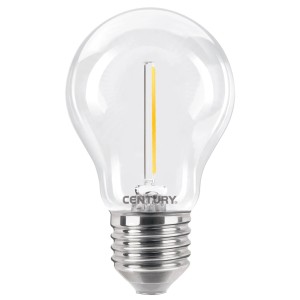 Lampadina LED t.b.t. trasparente per illuminazione decorativa esterna.
