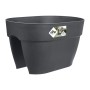 Fioriera da balcone Elho Vibia Campana color antracite, 39x26x22 cm, per ringhiere fino a 6 cm di larghezza.
